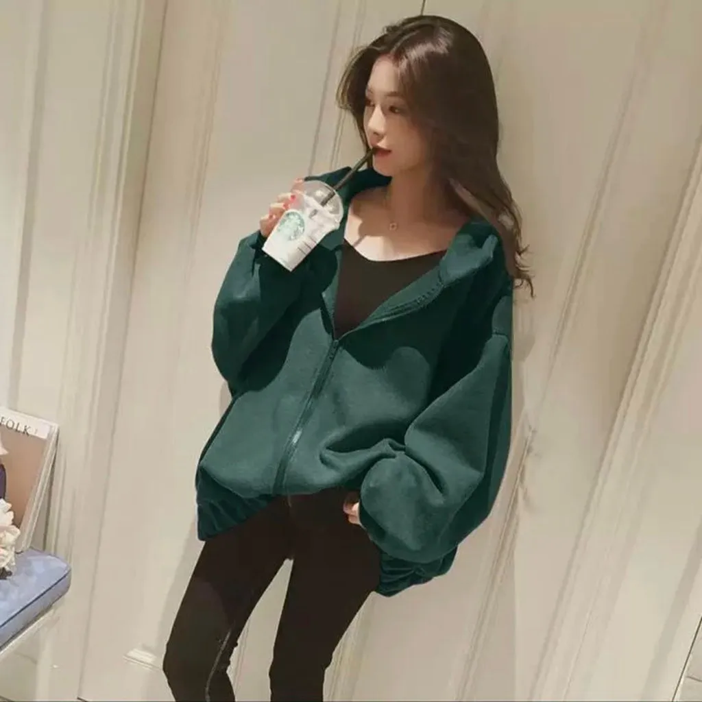 Alternative view of Áo Khoác Hoodie Nỉ Nữ In Chữ Htuoy Thời Trang Hot - Htm Fashion