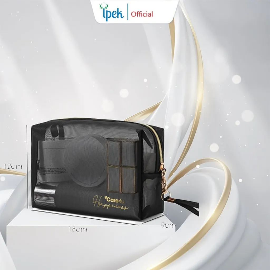 Túi Đựng Mỹ Phẩm Cao Cấp Care4u 18x9x12 Cm