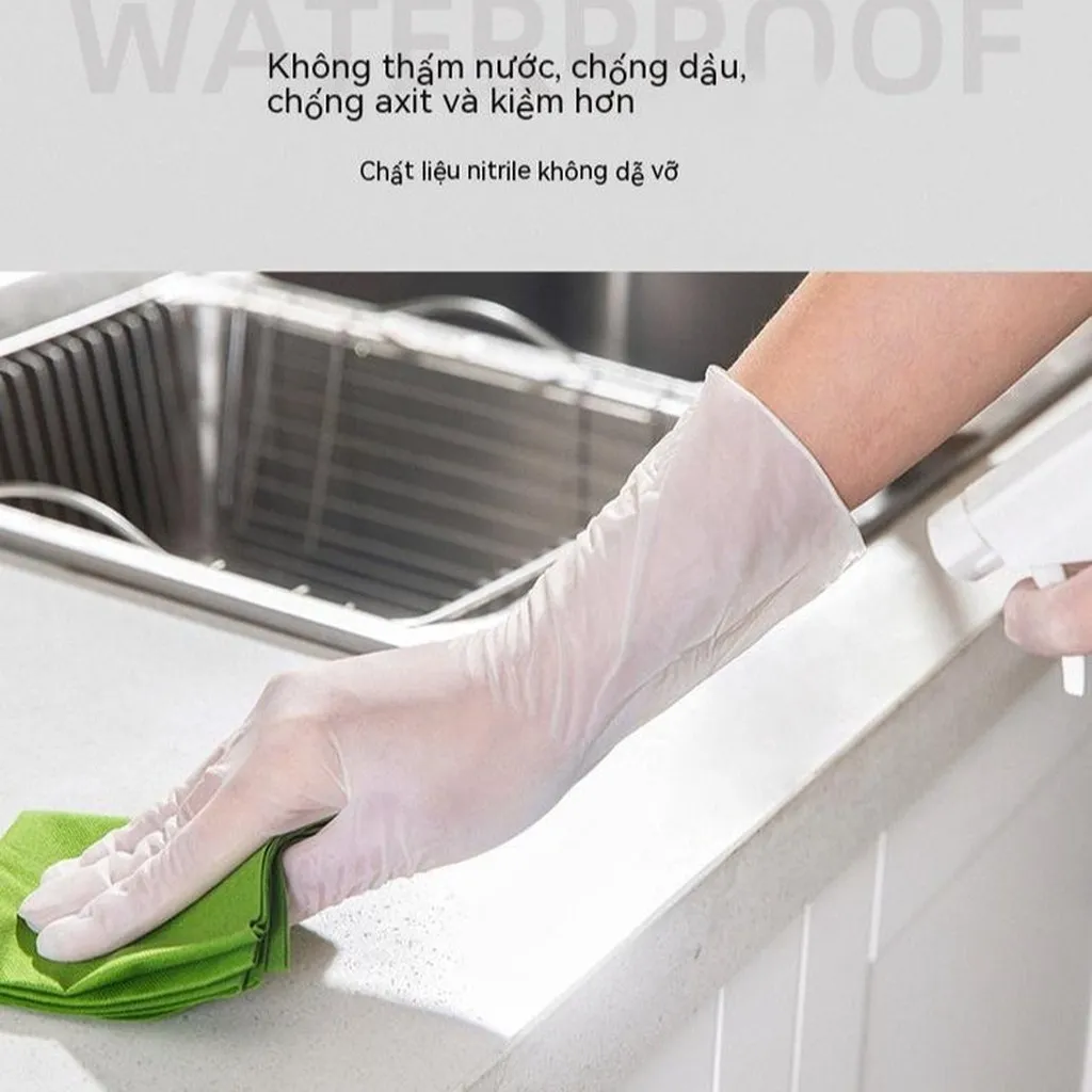 Alternative view of Hộp 30 Găng Tay Rửa Chén Bằng Pvc Mỏng - Gdn