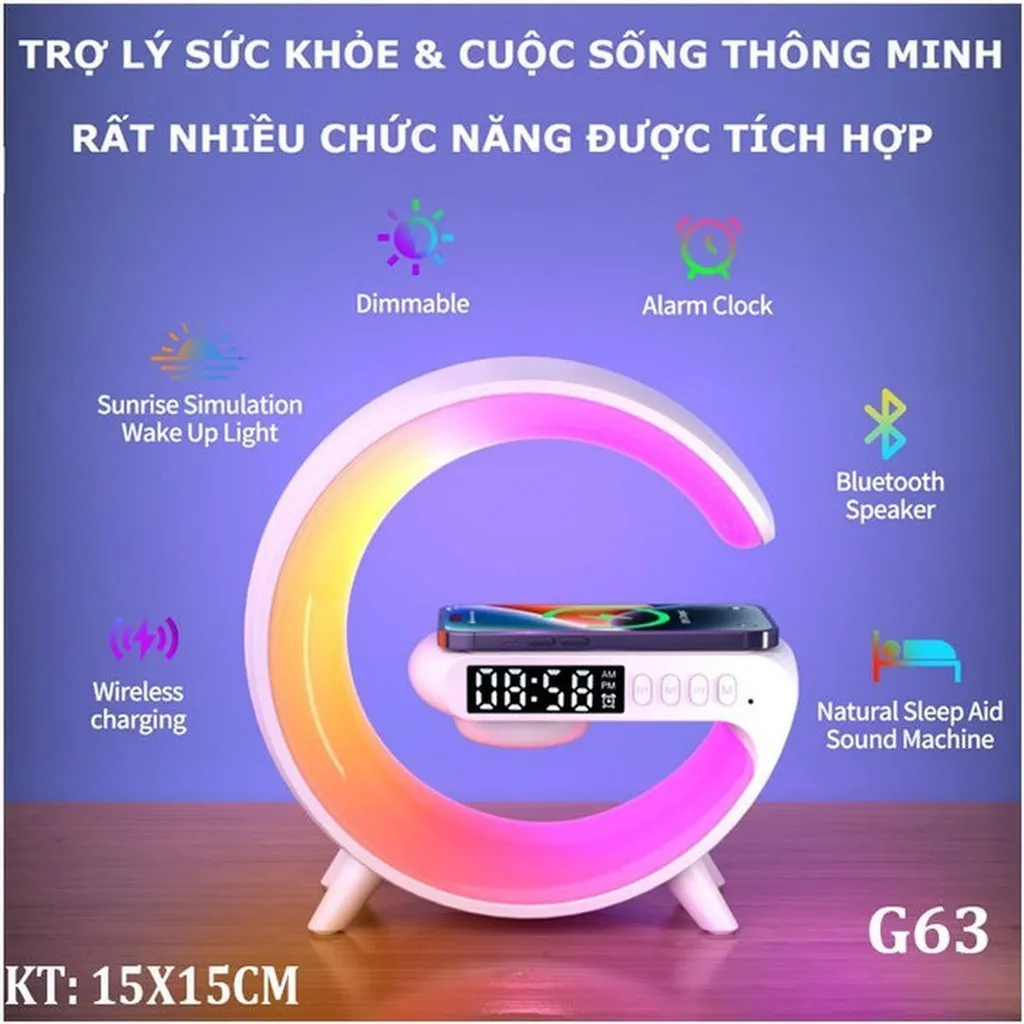 Alternative view of Loa Kiêm Sạc Không Dây Chữ G 3in1 - Gdn