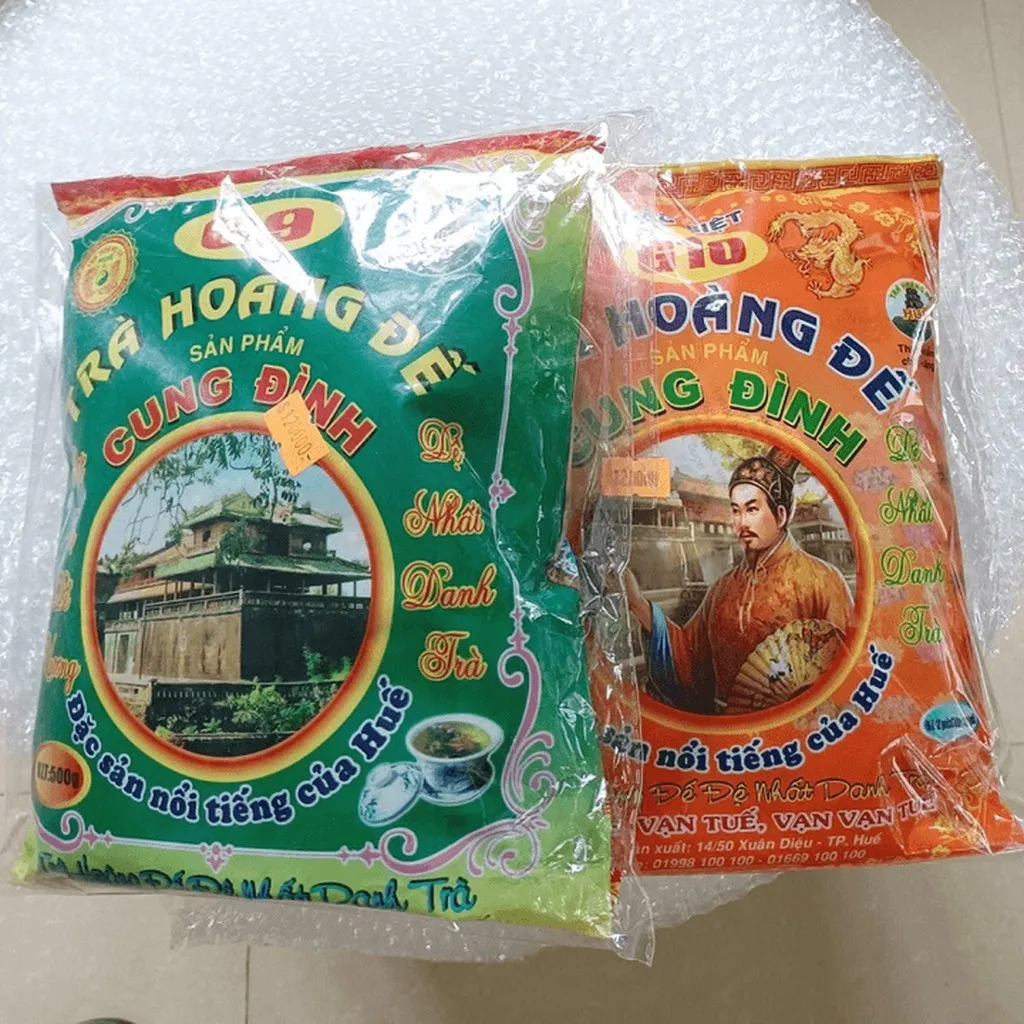 Alternative view of Trà Hoàng Đế (500g) Cung Đình Huế, Trà Cung Đình, Sản Phẩm Cung Đình, Đệ Nhất Danh Trà Túi - Ctb664