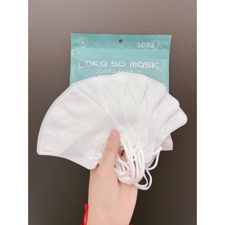 Hộp 100 Cái Khẩu Trang 5d Lokas Trắng - Gdn