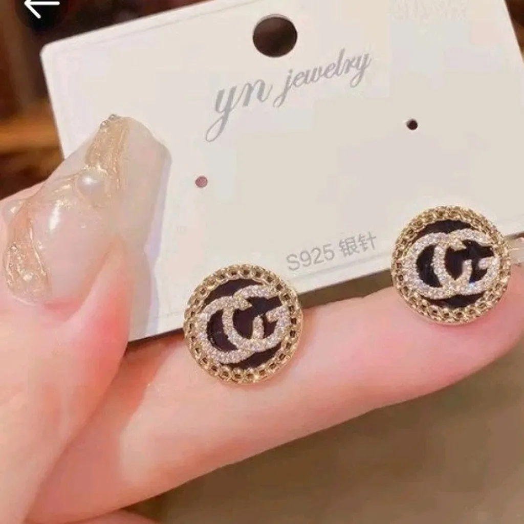 Bông Tai Thời Trang Mạ Bạc 925 Đính Kim Cương Nhân Tạo Yvy32- Triệu Vy Store