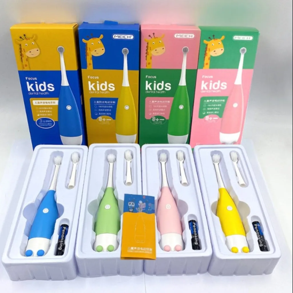 Bộ Bàn Chải Đánh Răng Điện Cho Bé Kids Kèm Pin - Gdn