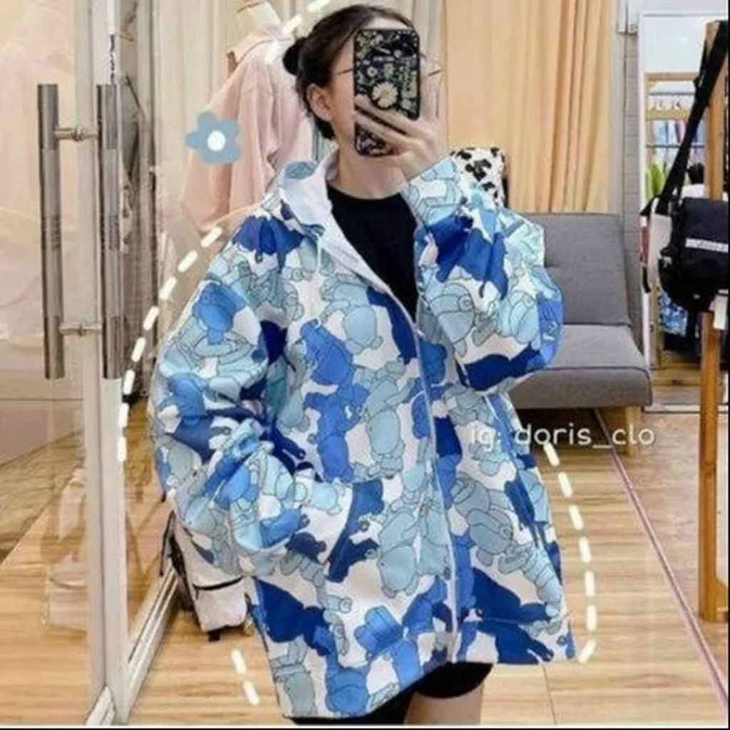 Áo Khoác Dù Mero Họa Tiết 2 Lớp Form Rộng Unisex Nam Nữ - Kim