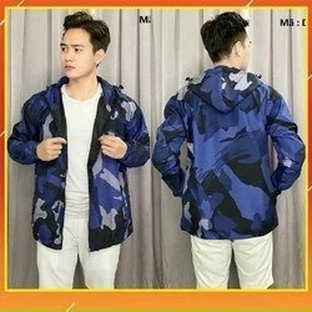 Alternative view of Áo Khoác Dù Mero Họa Tiết 2 Lớp Form Rộng Unisex Nam Nữ - Kim