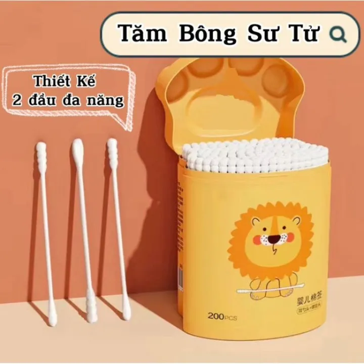 Tăm Bông Sơ Sinh Wai,tăm Bông Thân Giấy 2 Đầu An Toàn Được Làm Từ Bông Tự Nhiên Hộp 200 Que 57123 - Lady's Passion