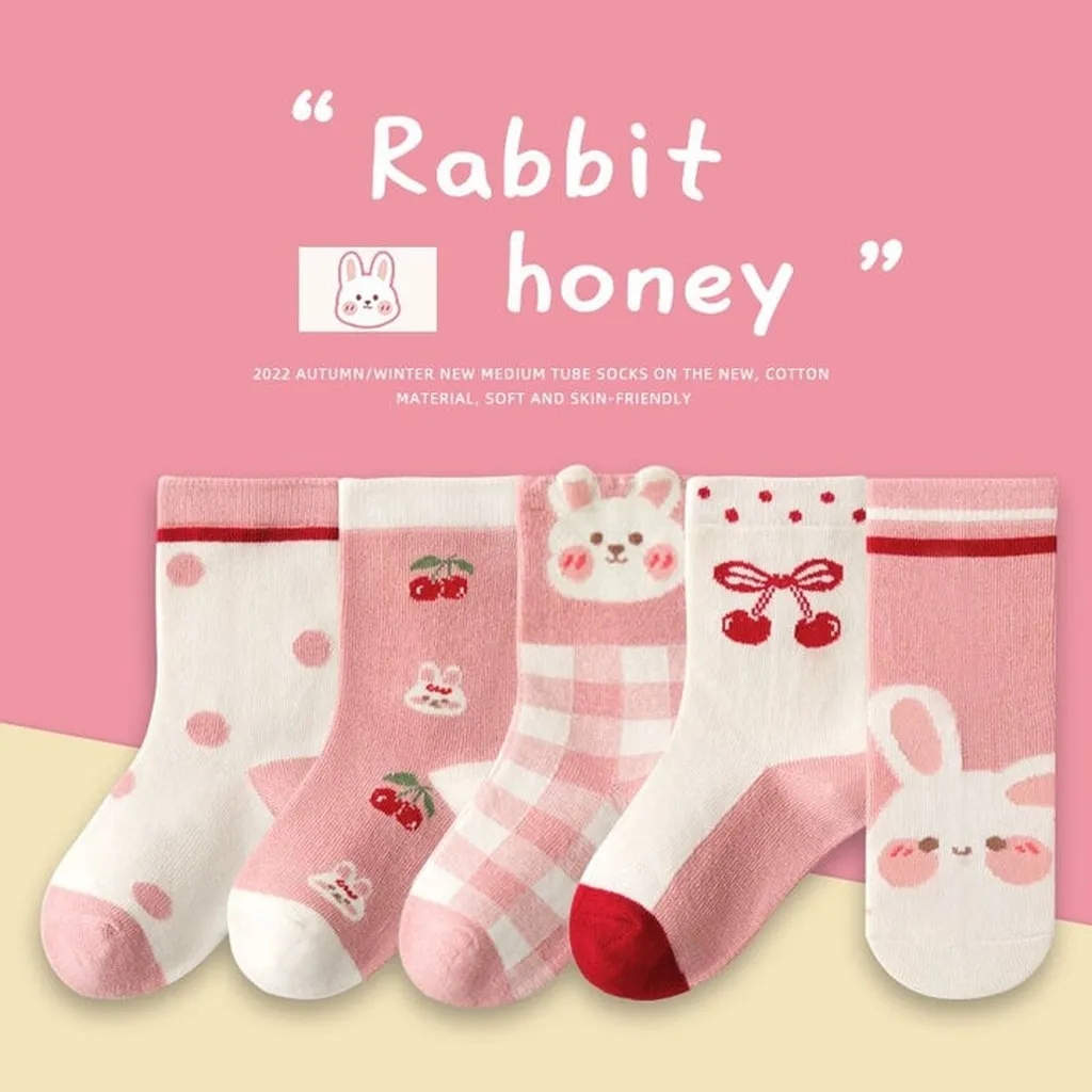 Set 5 Đôi Tất Minliu Sock Cho Bé Chất Cotton Siêu Mềm Co Giãn Thoải Mái 55820 - Lady's Passion