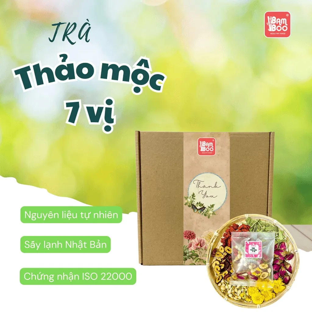 Alternative view of Trà Hoa Thảo Mộc 7 Vị Dưỡng Nhan Đẹp Da/ Hộp Mix 10 Gói Nhiều Vị - Bamboo