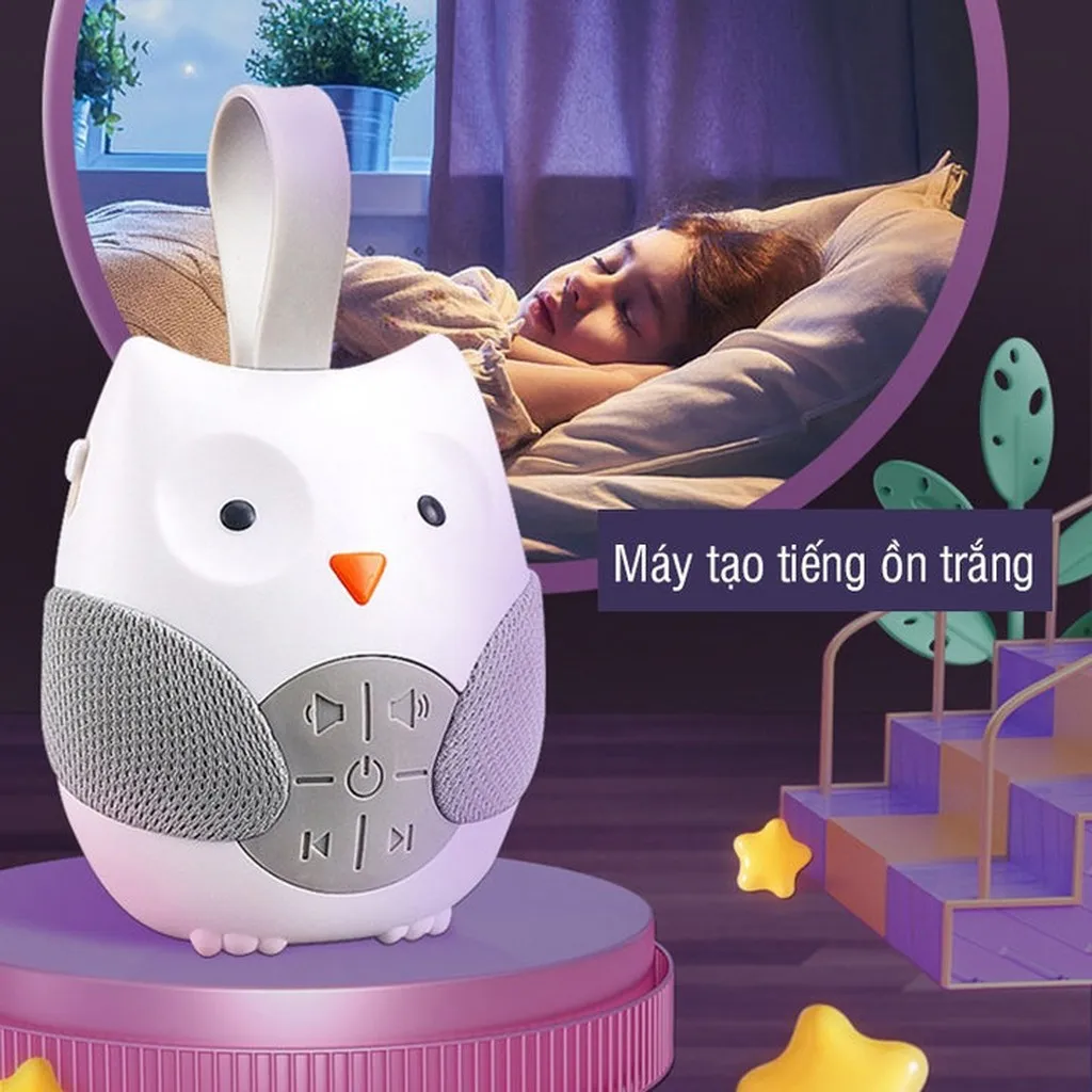 Máy Phát Nhạc Tạo Tiếng Ồn Trắng Cho Trẻ Sơ Sinh Ngủ Ngon Có Điều Chỉnh Âm Thanh Chế Độ Hẹn Giờ Tắt Tiện Lợi 55775 - Lady's Passion