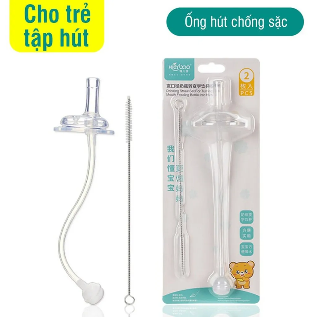 Ống Hút Chống Sặc Thay Thế Cho Bình Cổ Rộng Cho Bé Tập Uống Nước 70452 - Lady's Passion