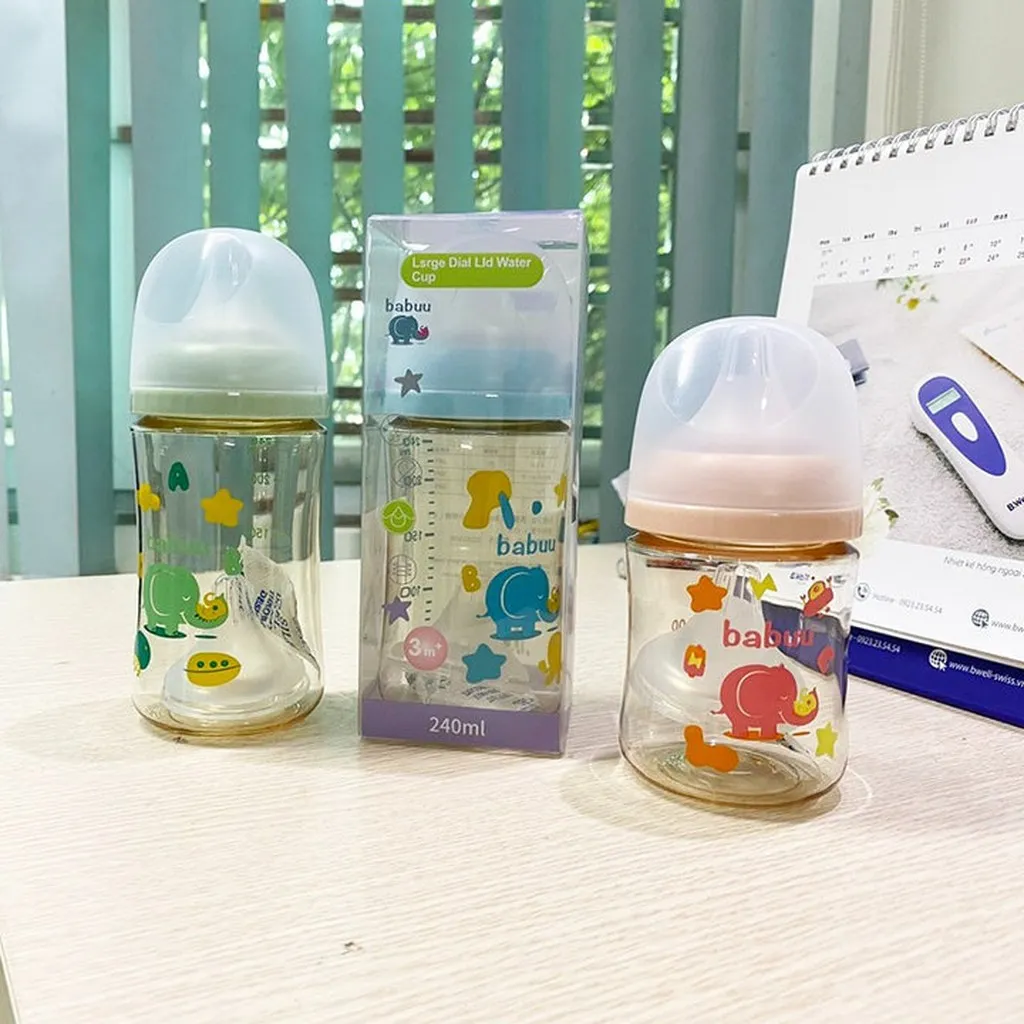 Bình Sữa Ppsu Cho Bé Babuu Nắp Khoét 240ml 56732 - Lady's Passion