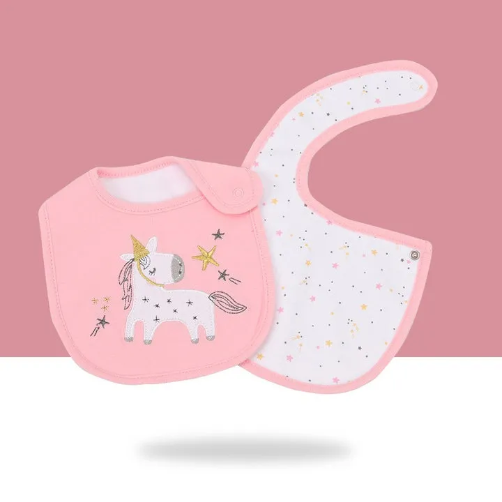 Set 2 Yếm Cho Bé Vuông Có Cúc Bấm Sunnozy 30070 - Lady's Passion