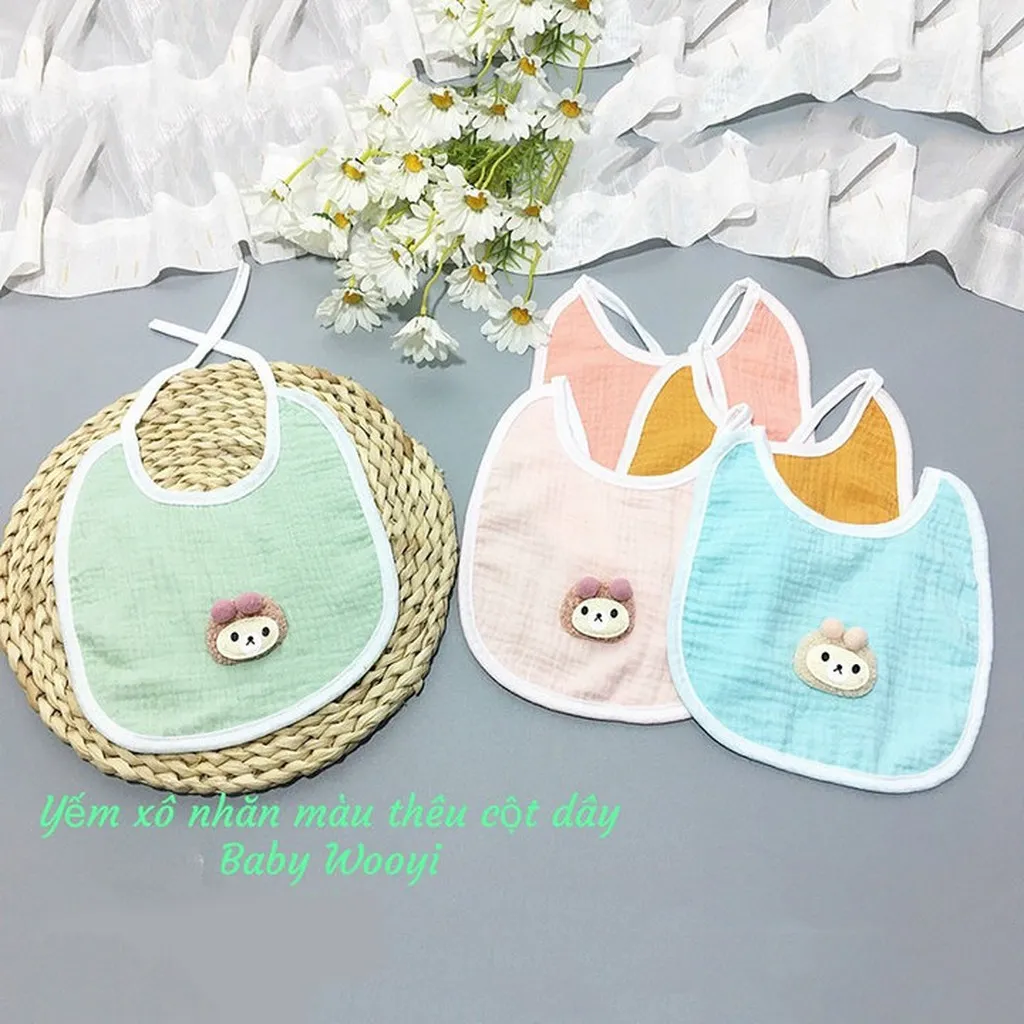 Alternative view of Set 3 Yếm Vải Nhăn Wooji Vuông Buộc Dây Cho Bé 55410 - Lady's Passion