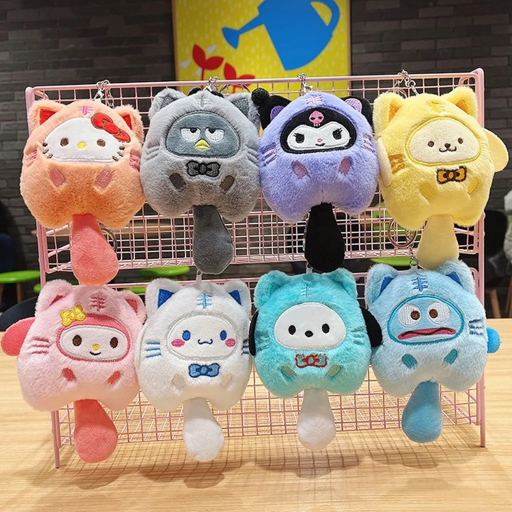 Móc Khóa Gấu Bông Sanrio Hình Mèo Treo Balo, Túi Xách, Chìa Khóa Dễ Thương - Dmastore
