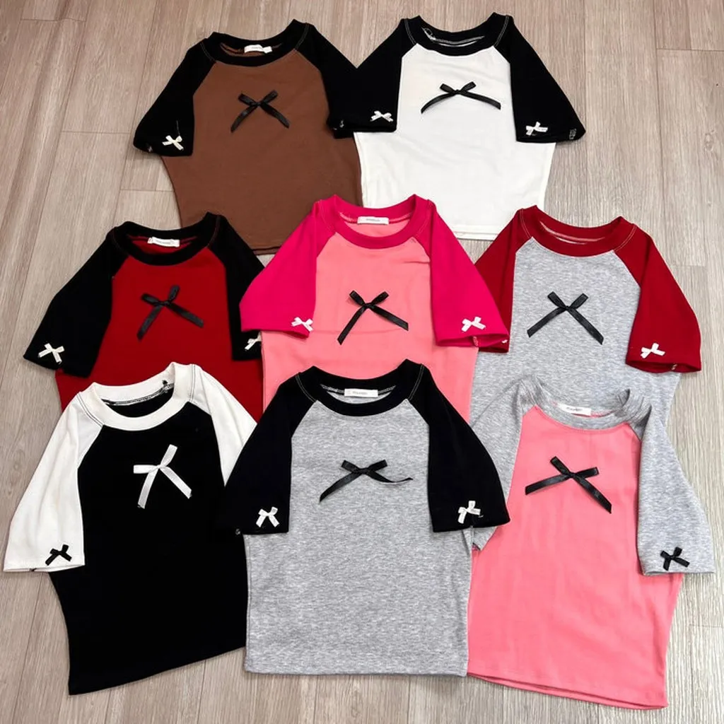 Áo Croptop Đính Nơ Thun Borip - Lê Phương Boutique