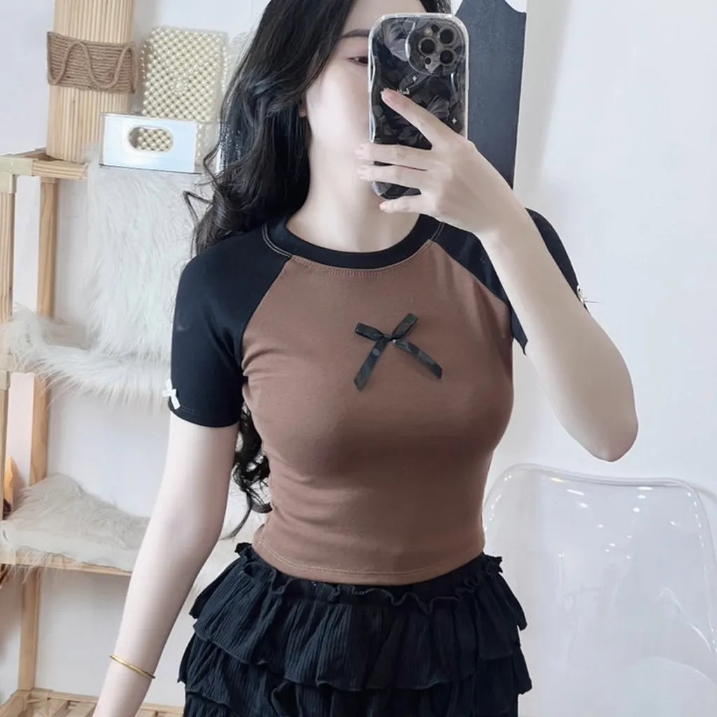 Alternative view of Áo Croptop Đính Nơ Thun Borip - Lê Phương Boutique