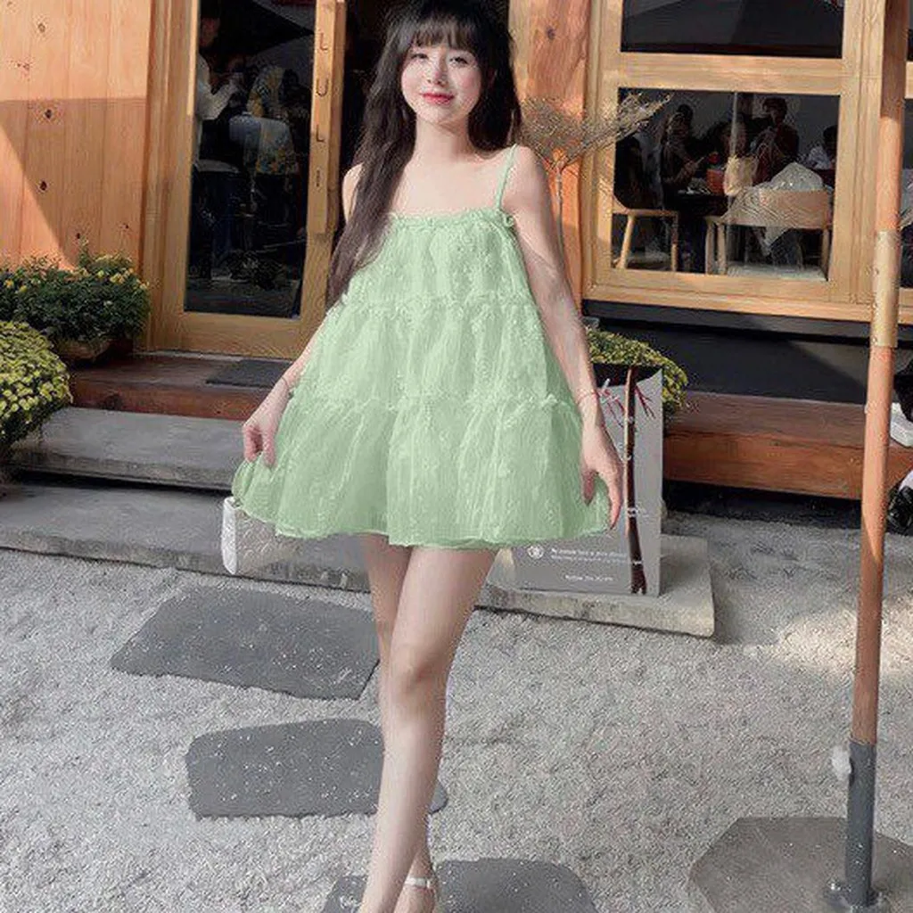 Dầm 2 Dây 3 Tầng Chất Tơ - Lê Phương Boutique