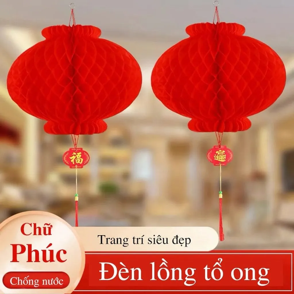 Set 10 Lồng Đèn Trang Trí Tổ Ong Size 10cm 25cm 30cm 55830 - Lady's Passion