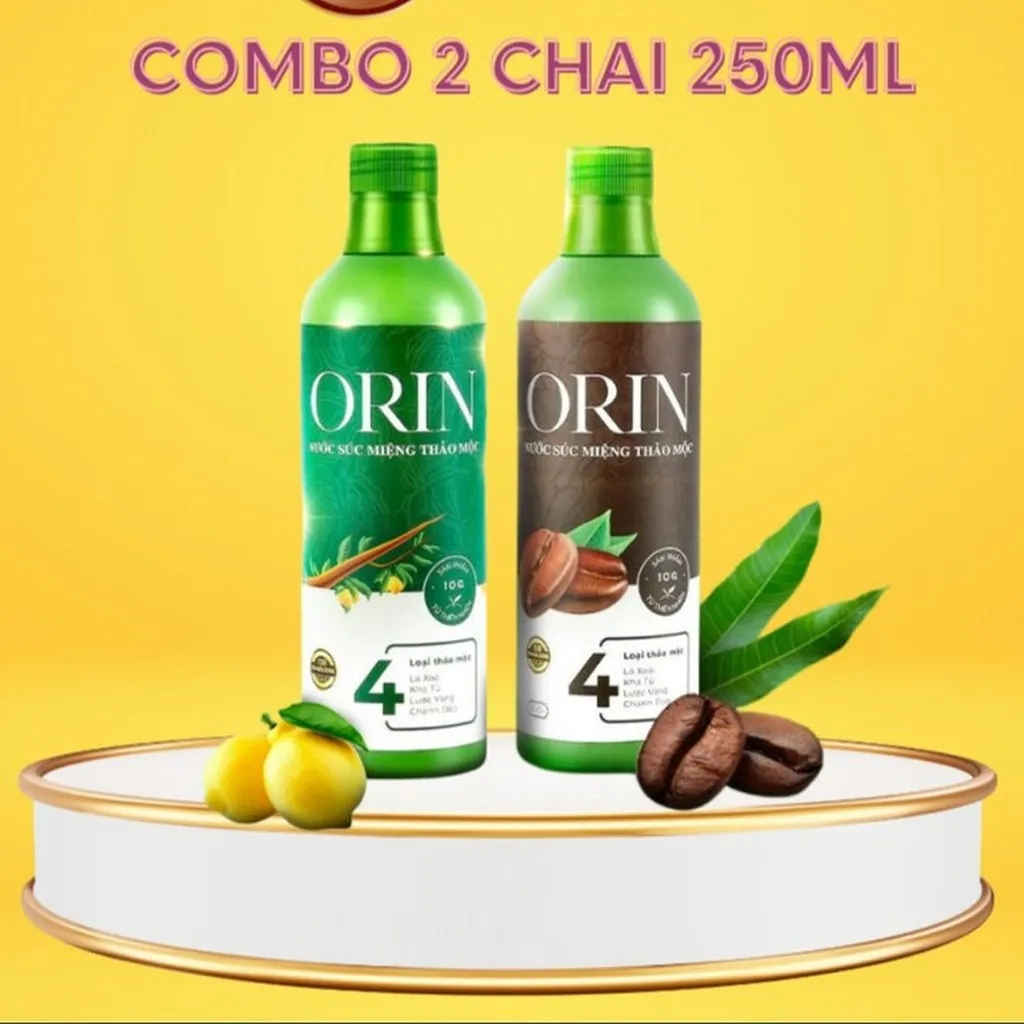 Combo 2 Chai Nước Súc Miệng Thảo Mộc Orin 250ml -tặng 1 Chai Orin 100ml