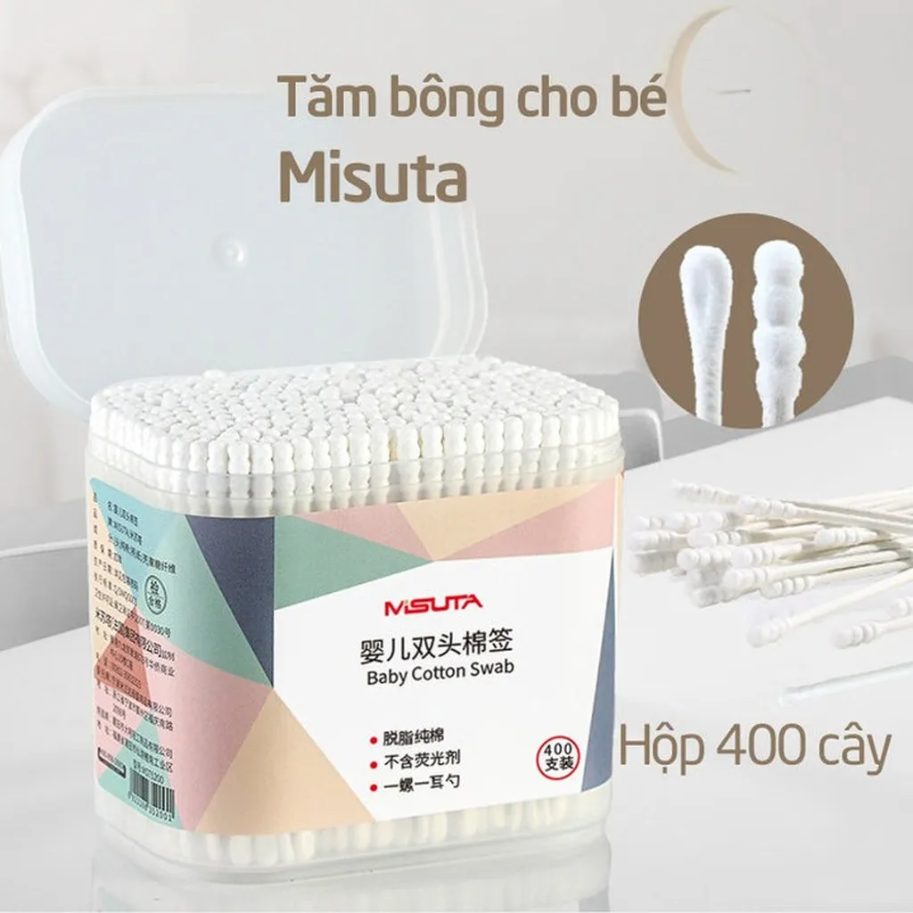 Tăm Bông Cho Bé Misuta Hộp 400 Cây 55213 - Lady's Passion