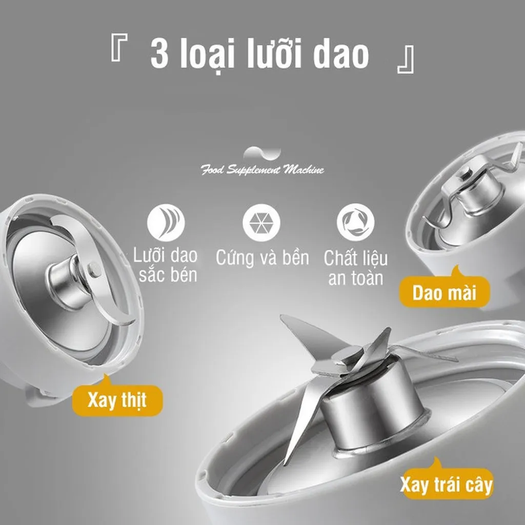 Alternative view of Máy Xay Đa Năng Topwow 3 Cối 3 Lưỡi Siêu Bén Xay Thực Phẩm Ăn Dặm Cho Bé An Toàn Vệ Sinh 40026- Lady's Passion