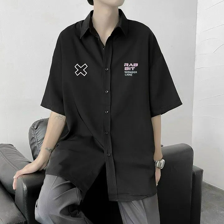 Alternative view of Áo Sơ Mi Nam Nữ Form Rộng Thoải Mái In Hình Cá Tính Phong Cách Thời Trang - Htm Fashion