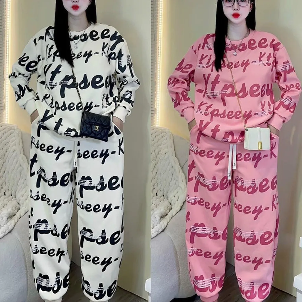 Alternative view of Set Bộ Đồ Thun Nữ In Toàn Thân Cực Dễ Thương Chất Vải Nỉ Dày Dặn - Htm Fashion