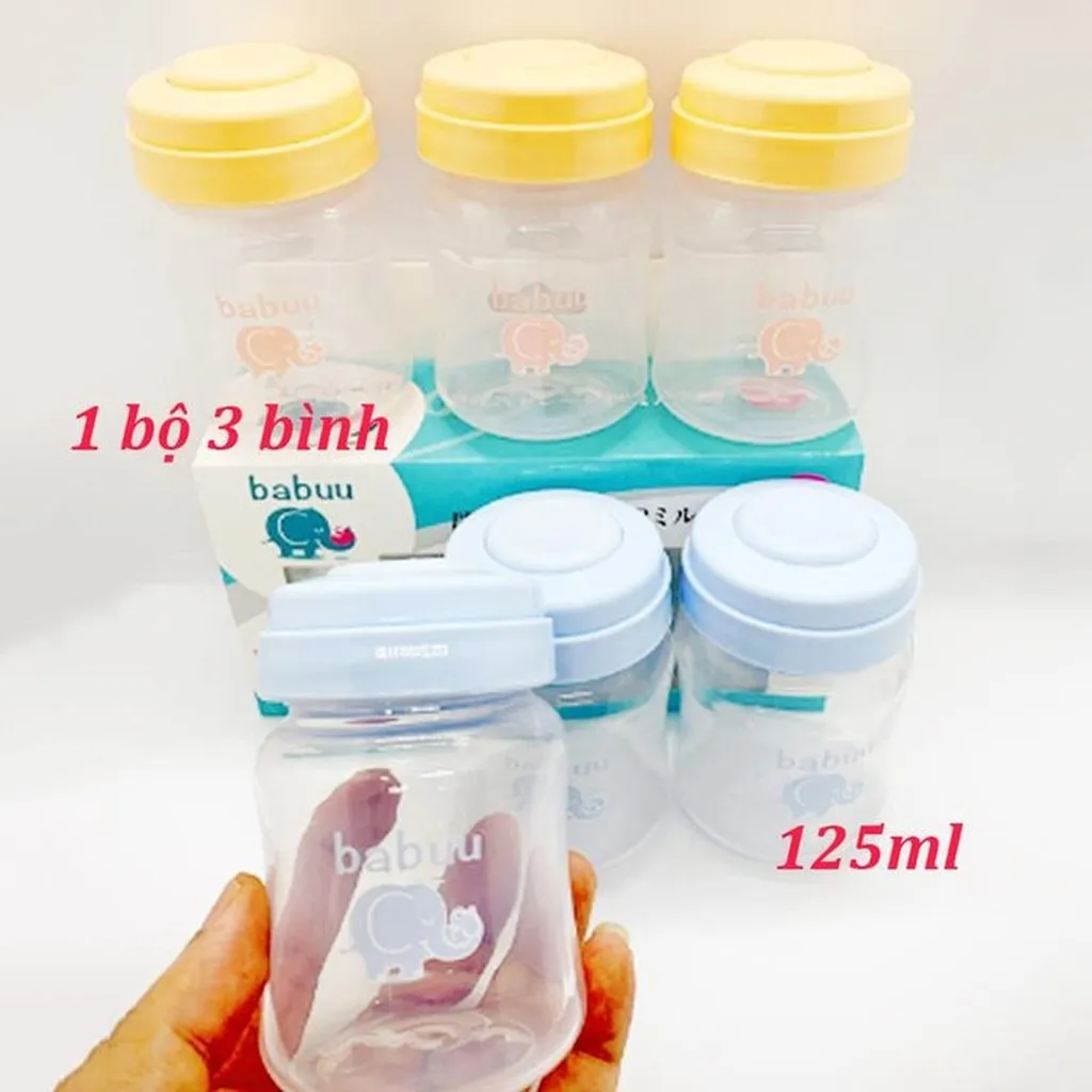 Bộ 3 Bình Trữ Sữa Babuu 125ml 79105 - Lady's Passion