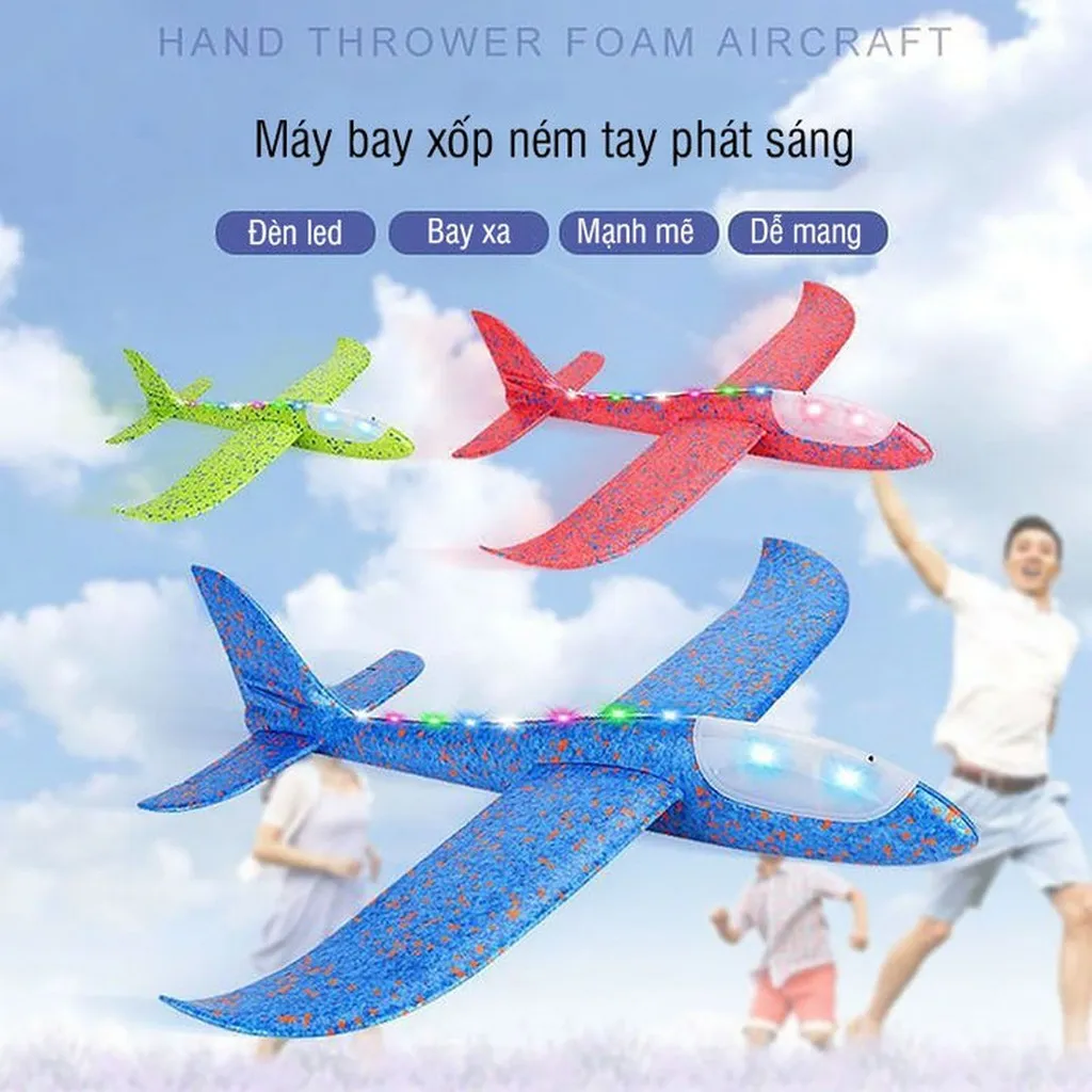 Máy Bay Xốp Ném Tay Có Đèn Led 55739 - Lady's Passion