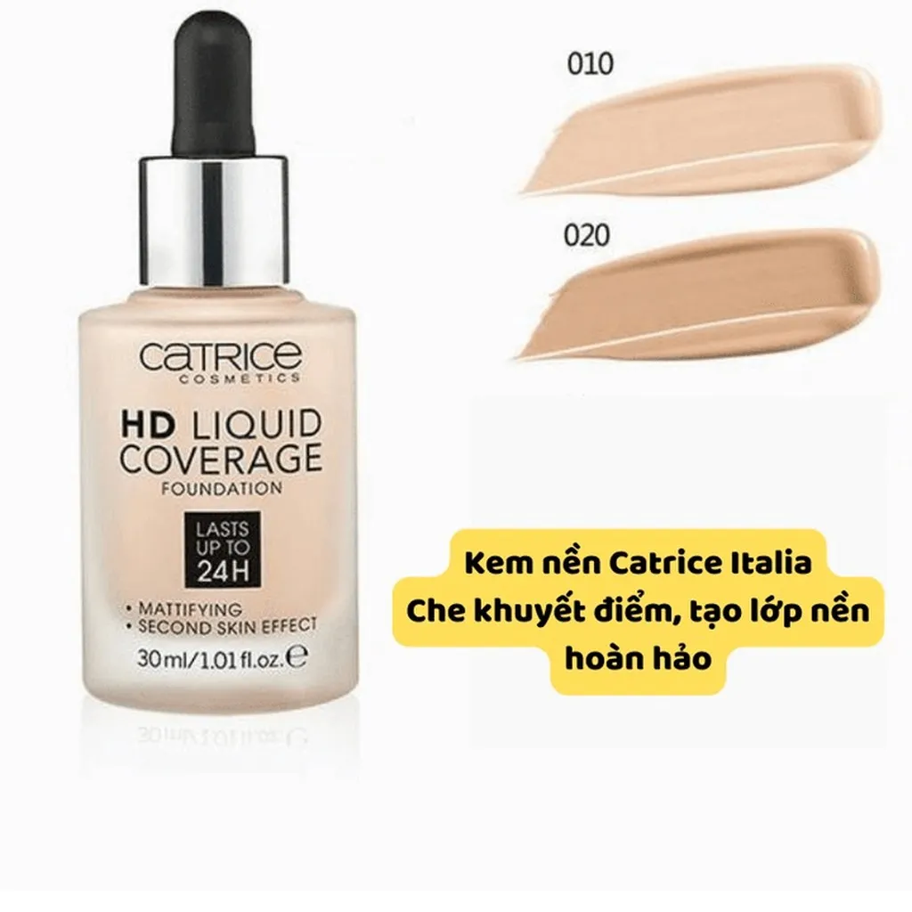 Kem Nền Catrice Hd Liquid Che Khuyết Điểm Tạo Lớp Nền Hoàn Hảo - Catrice