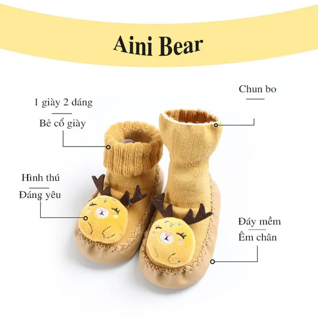 Alternative view of Giày Aini Bear Kèm Hộp Cho Bé 0-3 Tuổi 5109 - Lady's Passion