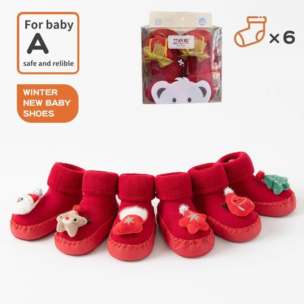 Giày Giáng Sinh Noel Aini Bear Kèm Hộp Cho Bé 0-3 Tuổi 9341 - Lady's Passion