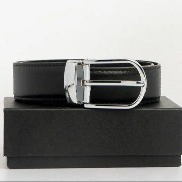 Alternative view of Thắt Lưng Nam Cao Cấp Bản Nhỏ 3.3cm Tl07 Bằng Da Bò Nappa Khóa Kim Loại Mạ Tĩnh Điện Chống Rỉ - Sigourney