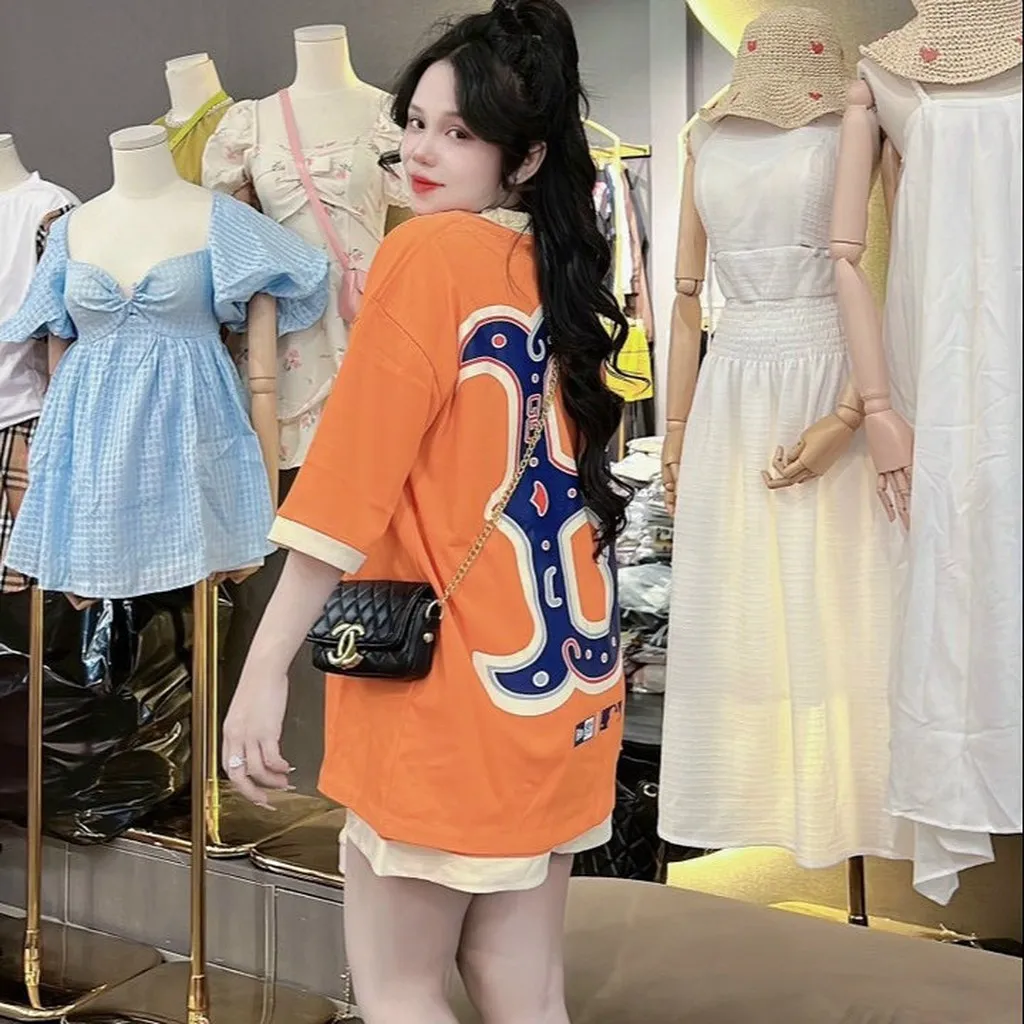 Đồ Bộ Nữ Vải Thun Cotton Xịn Xò In Nổi Chữ B Lớn Form Rộng Siêu Đẹp Tp20 - Golden Dream