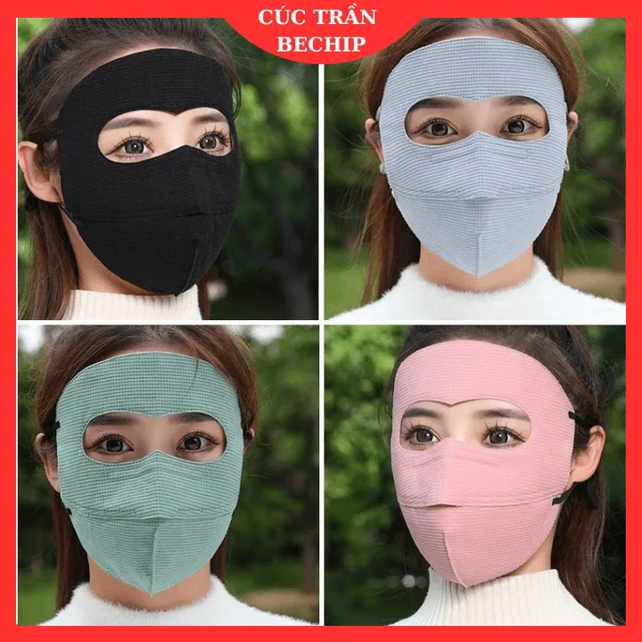 Khẩu Trang Nijja Thời Trang Thoáng Khí Chống Tia Uv, Bịt Kín Trán Và Mặt Ctb695 - Bechip