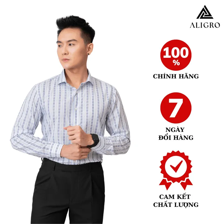 Áo Sơ Mi Nam Dài Tay Aligro Chất Liệu Bamboo Cao Cấp Mềm Mịn, Kháng Khuẩn, Chống Tia Uv Algs219 - Aligro