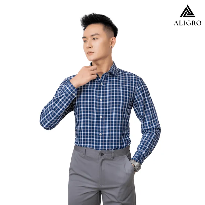 Alternative view of Áo Sơ Mi Nam Dài Tay Aligro Chất Liệu Bamboo Cao Cấp Mềm Mịn, Kháng Khuẩn, Chống Tia Uv Algs216 - Aligro