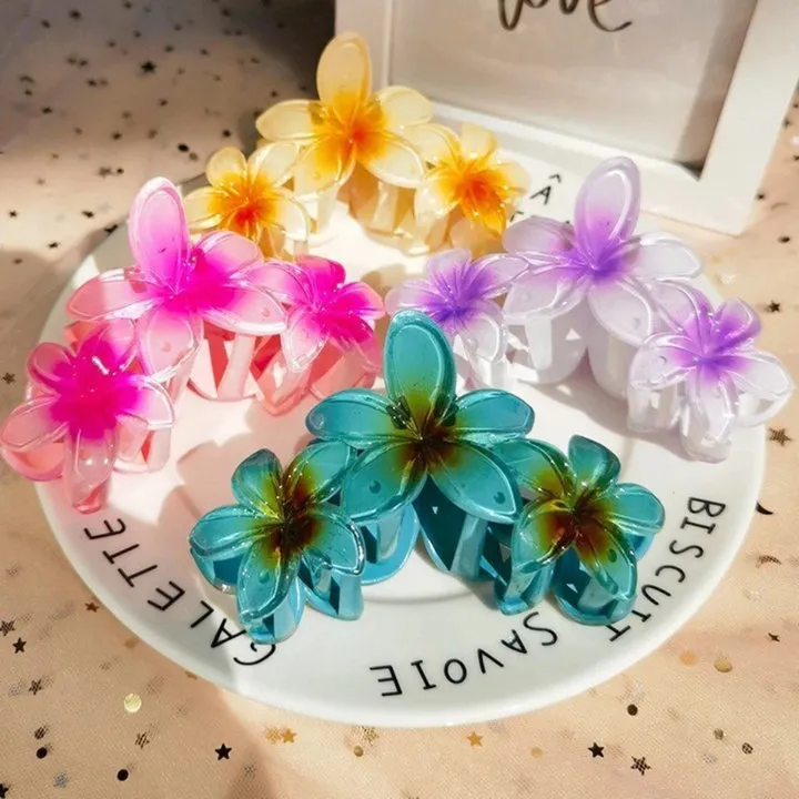 Alternative view of Kẹp Tóc 3 Hoa Sứ Nhiều Màu Sắc Phong Cách Hawaii Cho Nữ - Dâu Shop