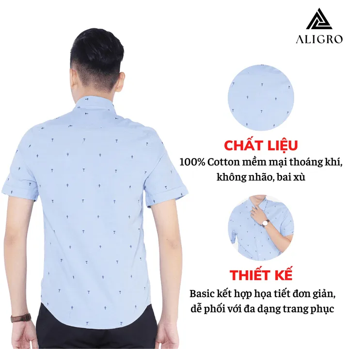 Alternative view of Áo Sơ Mi Nam Cộc Tay Aligro Algs-c42 - Aligro