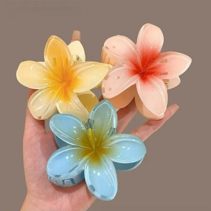 Alternative view of Kẹp Tóc Hoa Sứ Nhiều Màu Phong Cách Hawai Size 8cm - Dâu Shop