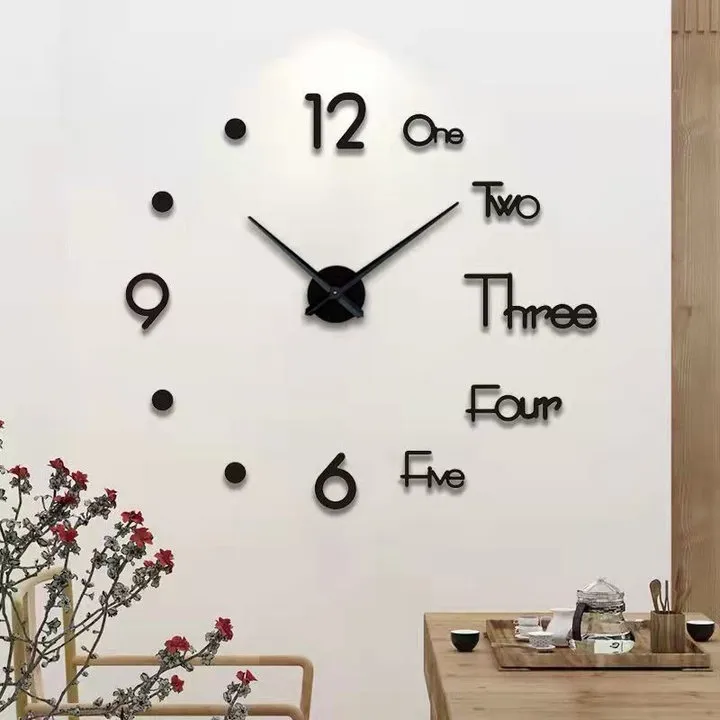 Đồng Hồ Dán Tường 3d Trang Trí Deco