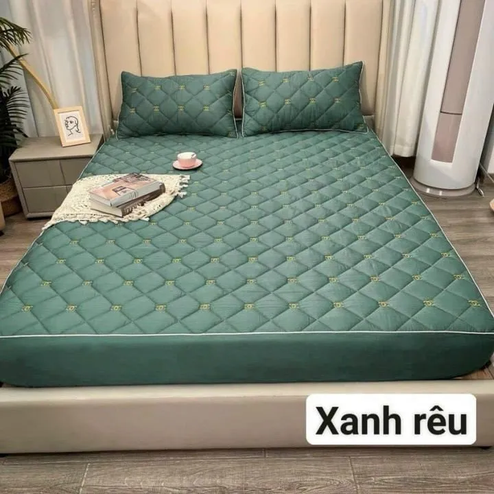 Ga Chun Phi Lụa 3 Món: 1 Ga Kèm 2 Vỏ Gối Đầu Thoáng Mát