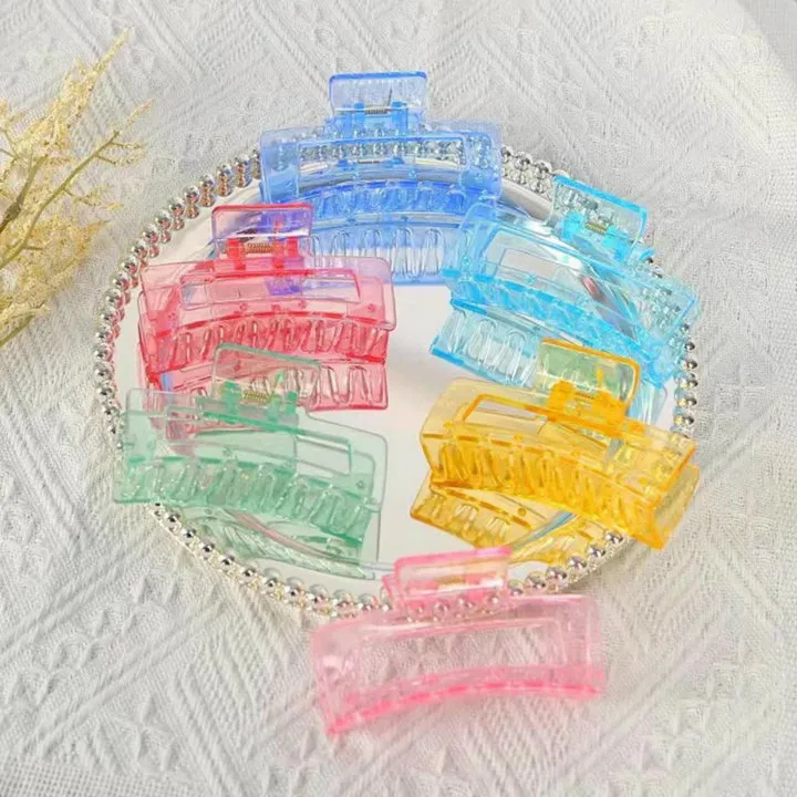 Alternative view of Kẹp Tóc Càng Cua Hàn Quốc Màu Trong Kiểu Vuông Cho Nữ - Dâu Shop