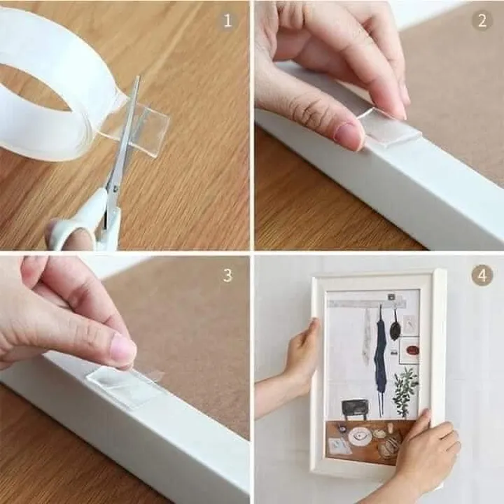 Băng Dính Trong Suốt 2 Mặt Đa Năng Cuộn 3m