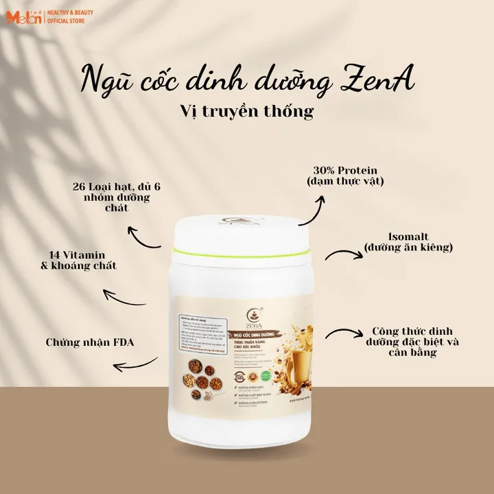 Alternative view of Combo_ngũ Cốc Dinh Dưỡng Zena 500g & Ngũ Cốc Trà Sữa Alishan 500g_tặng Mật Ong Tươi Redmelon