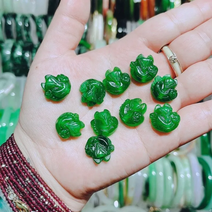 Xả Lô Charm Hồ Ly Cẩm Thạch Lỗ Xuyên Tâm Thiên Nhiên - Thắng Giang