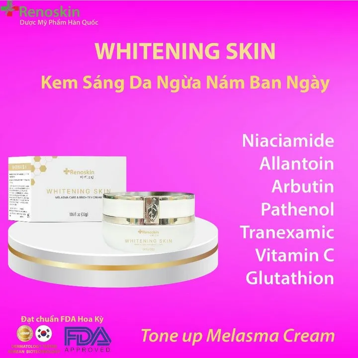 Alternative view of Kem Dưỡng Trắng Sáng Ngừa Nám Whitening Skin Renoskin