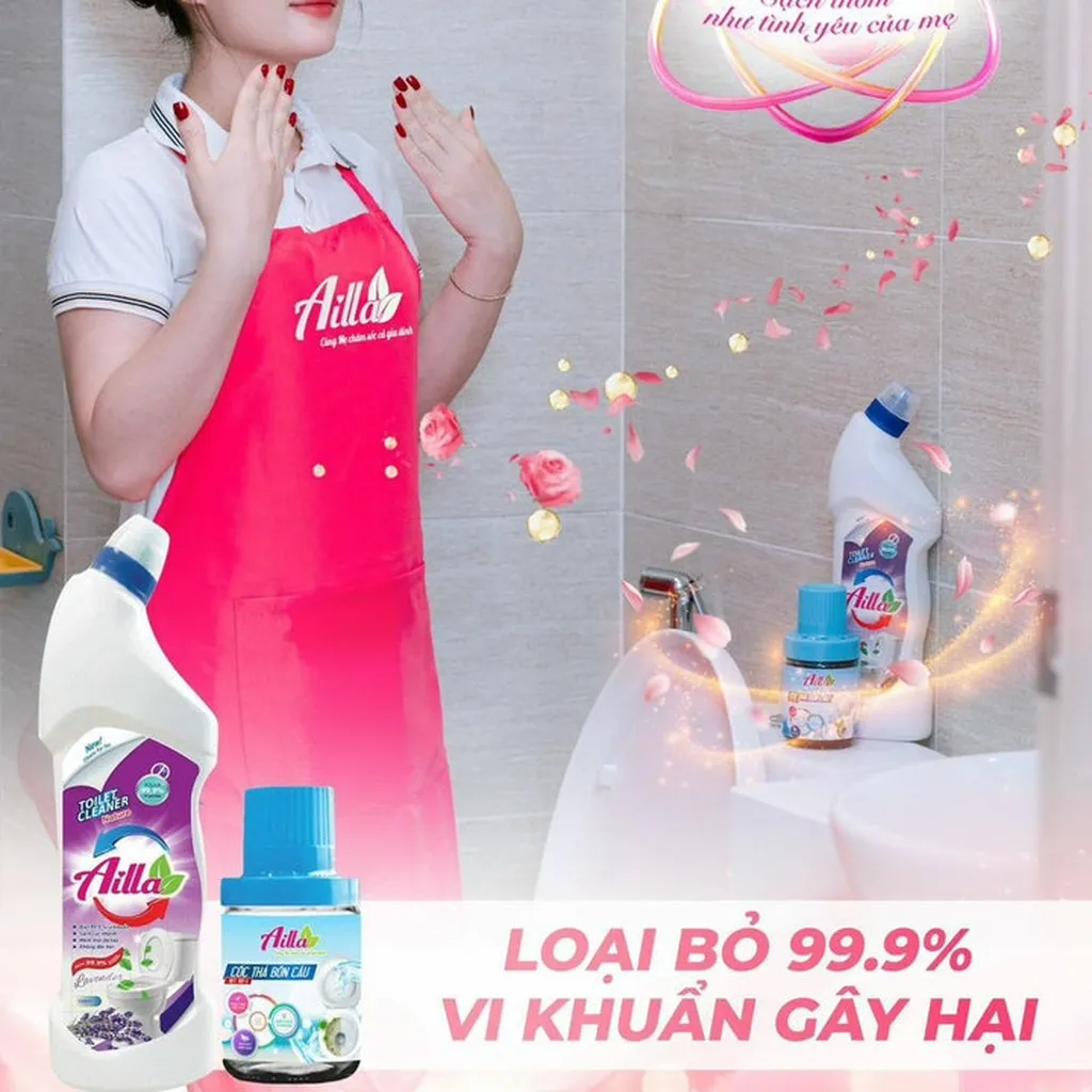 Alternative view of Combo Tẩy Bồn Cầu & Cốc Thả Bồn Cầu Ailla