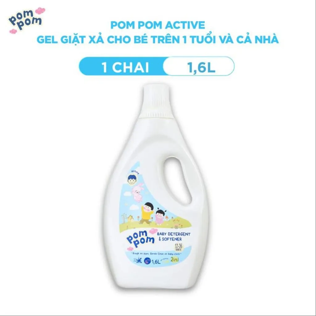 [combo Chai 1.6l] - Dành Cho Cả Nhà - Gel Giặt Xả 2in1"lành" - Sạch Sâu Vết Bẩn - Dưỡng Mới Vải - Lưu Hương Tích Hợp Kháng Khuẩn An Toàn Cho Đồ Lót